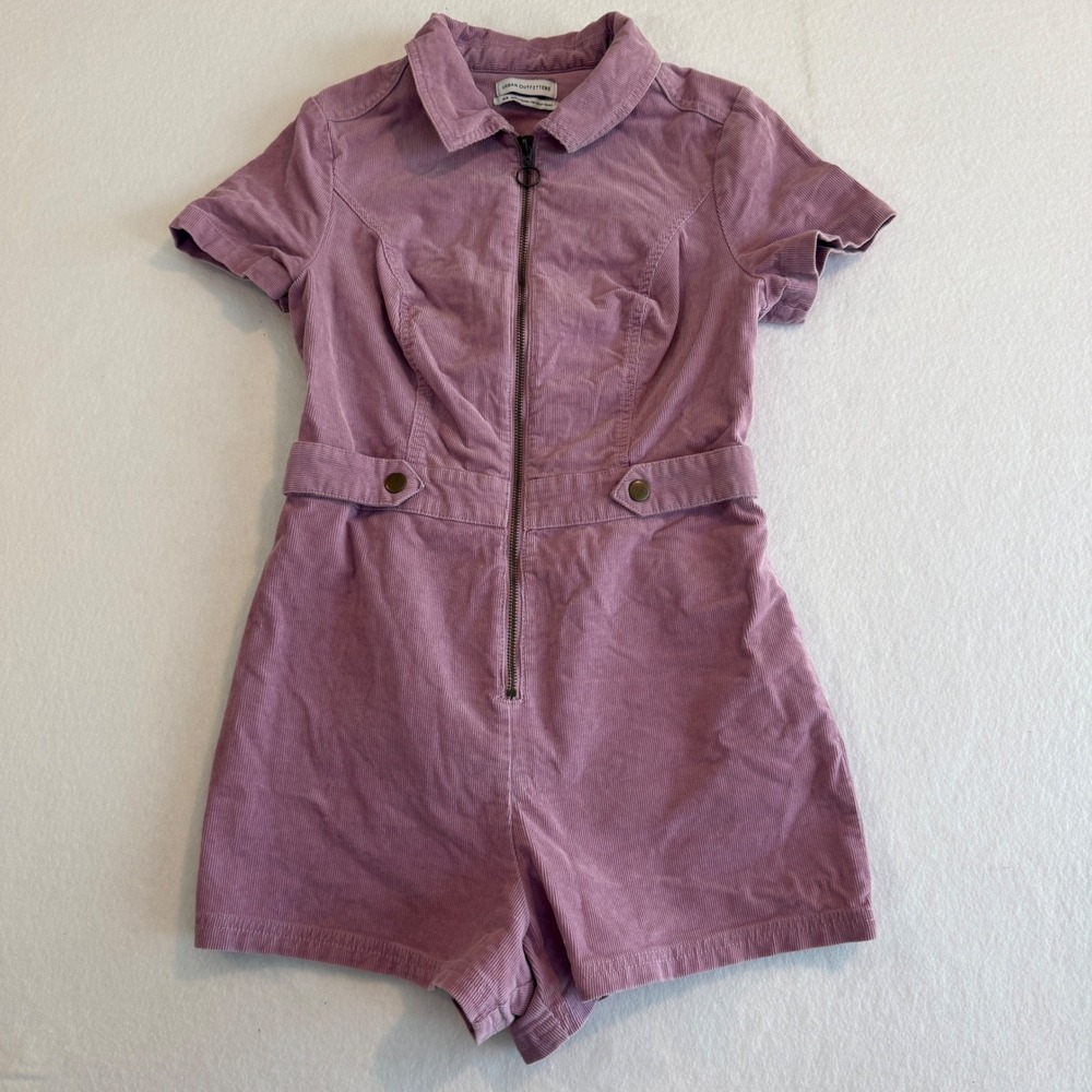 Urban Outfitters Corduroy Romper Women Medium Mauve Purple